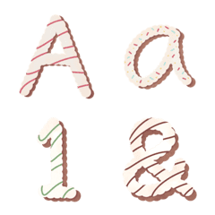 [LINE絵文字] alphabet cartoon sweet candy bakery fontの画像