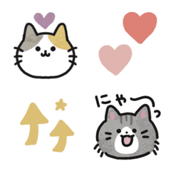 [LINE絵文字] いろいろねことシンプル絵文字の画像