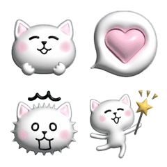 [LINE絵文字] ふっくりねこ♡絵文字の画像