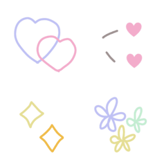 毎日使える可愛い絵文字セット♡の絵文字メイン画像