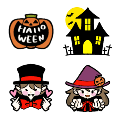 [LINE絵文字] Happy Halloween Cute emojis of monstersの画像