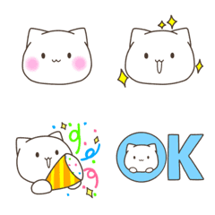 [LINE絵文字] ましろねこのゆきまる 絵文字の画像