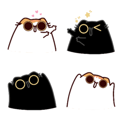 [LINE絵文字] Blackie and Fluffy nakama ta！の画像