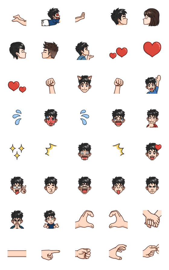 [LINE絵文字]Boyfriend's Interactive Emojiの画像一覧