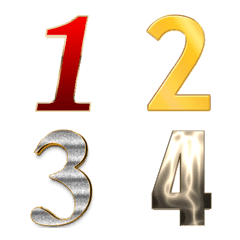 Number classic gold luxury emoji 1の絵文字メイン画像