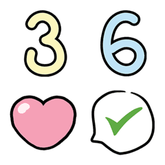 [LINE絵文字] Number Emoji Cute : joyyzone studioの画像