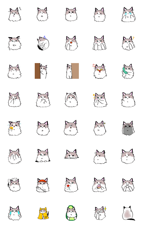 [LINE絵文字]ラグドールの猫 レオの画像一覧
