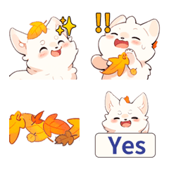 [LINE絵文字] Lucky little fox in autumnの画像