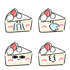 シンプル ショートケーキ 日常会話の絵文字メイン画像