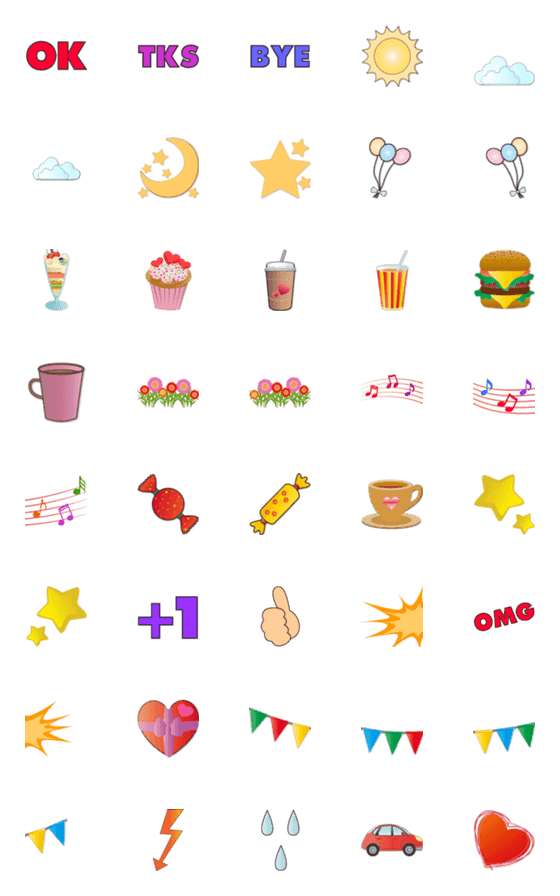 [LINE絵文字]Super practical combination stickersの画像一覧