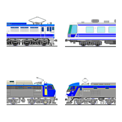 [LINE絵文字] 繋がる列車の絵文字 2の画像
