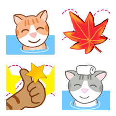 [LINE絵文字] Tabby Milktea Cat ＆ friends IIの画像