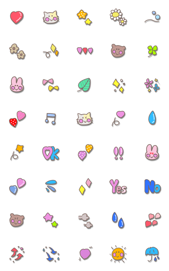 [LINE絵文字]可愛いがたくさん♡♡♡の画像一覧