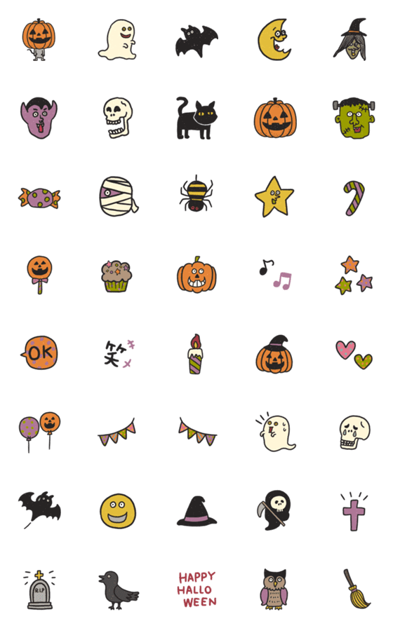 [LINE絵文字]TFASのHALLOWEENえもじの画像一覧