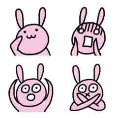 [LINE絵文字] うさぎ：その2（動き編の画像