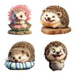[LINE絵文字] Kera the hedgehog, cute little mouseの画像