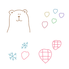 [LINE絵文字] ＊＊winter シンプル絵文字＊＊の画像