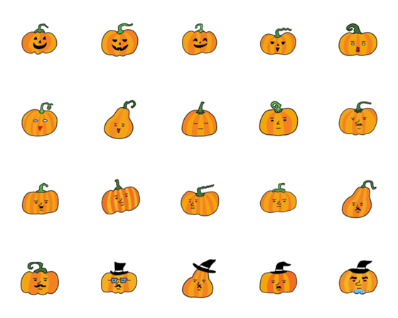 [LINE絵文字]かぼちゃ収穫祭の画像一覧