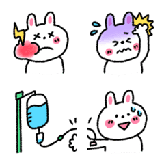 可愛い癒しうさぎ2♡体調不良の絵文字メイン画像