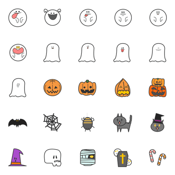 [LINE絵文字]ゆるハロウィン ver2023の画像一覧