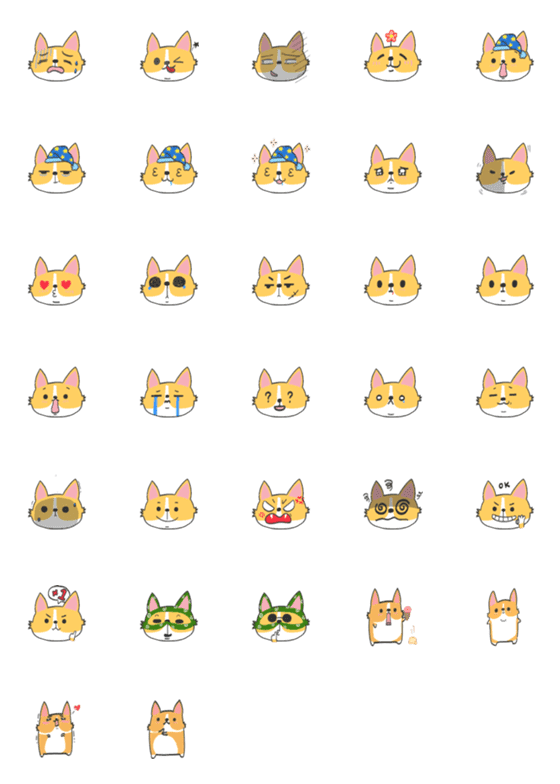 [LINE絵文字]Corgi copyの画像一覧