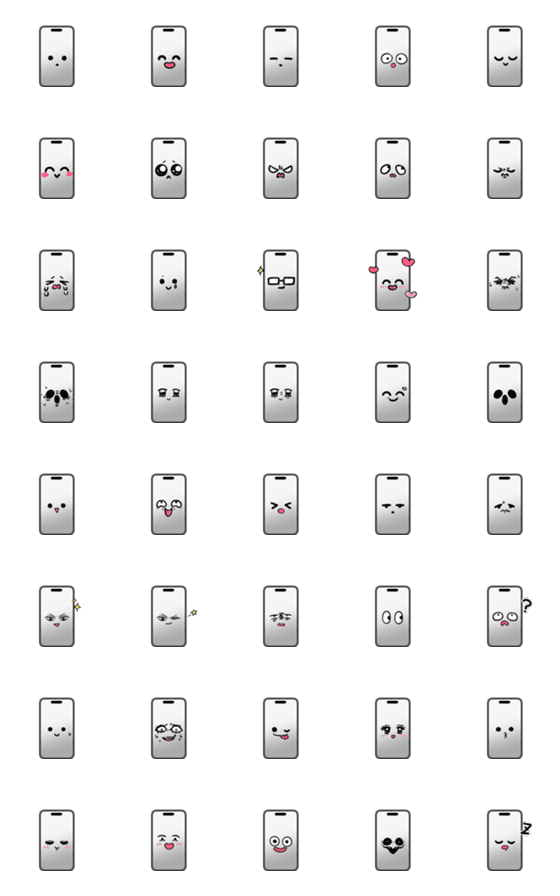 [LINE絵文字]スマホの表情【絵文字】の画像一覧