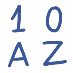 0 to 9 and A-Zの絵文字メイン画像