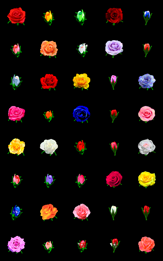 [LINE絵文字]バラが咲いたの画像一覧