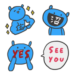 [LINE絵文字] Hello blue boy emojiの画像
