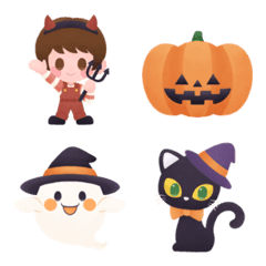 [LINE絵文字] ハロウィン・かわいい！フチなし絵文字の画像