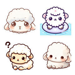[LINE絵文字] 超かわいい子羊の画像