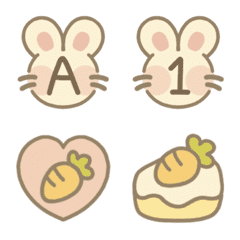 [LINE絵文字] Little bunny letter emojiの画像