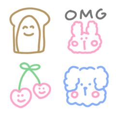 見やすいシンプルな太線画の絵文字5の絵文字メイン画像