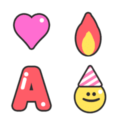 [LINE絵文字] お誕生日おめでとう♥ABC123英語数字 動くの画像