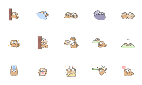 [LINE絵文字]My friend monkeyの画像一覧