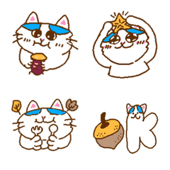 [LINE絵文字] Lane＆Cat-Autumn and Winterの画像