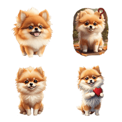 [LINE絵文字] Cute little dog, many expressions, emojiの画像