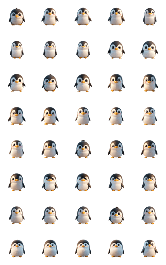 [LINE絵文字]Adorable Penguin Family Vol.4の画像一覧