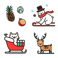 [LINE絵文字] happy merry christmas santa snowman_19の画像