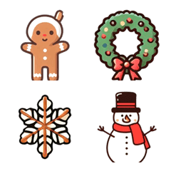 [LINE絵文字] happy merry christmas santa snowman_15の画像