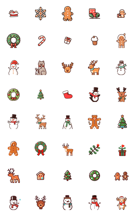 [LINE絵文字]happy merry christmas santa snowman_15の画像一覧