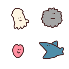 [LINE絵文字] 【きもかわ♡(◍•ᴗ•◍)海の生き物？】の画像