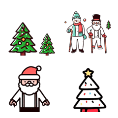 [LINE絵文字] happy merry christmas santa snowman_11の画像