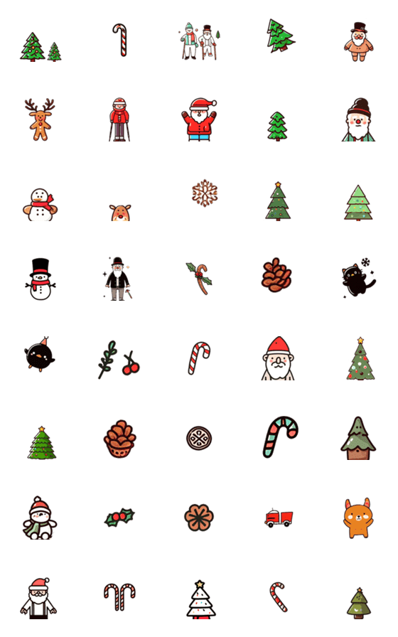 [LINE絵文字]happy merry christmas santa snowman_11の画像一覧