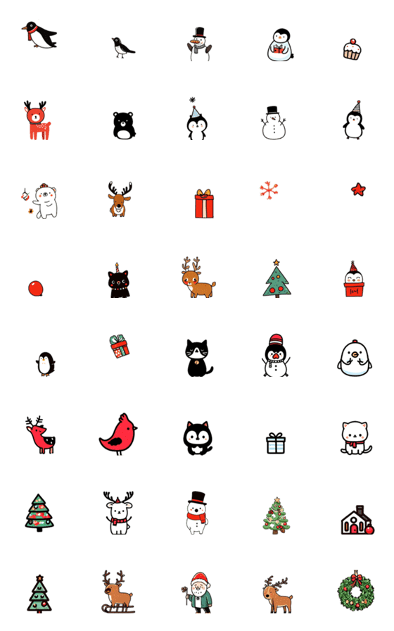 [LINE絵文字]happy merry christmas santa snowman_20の画像一覧