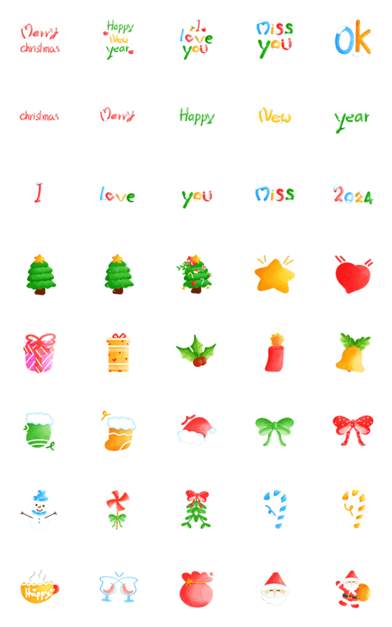 [LINE絵文字]The gang : Christmas emojiの画像一覧