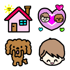 [LINE絵文字] Aikun and Cocochan's fun daily lifeの画像