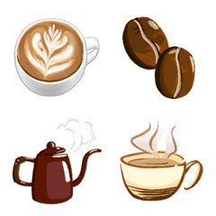 [LINE絵文字] Coffee Shop ＆ Bakery Emojiの画像