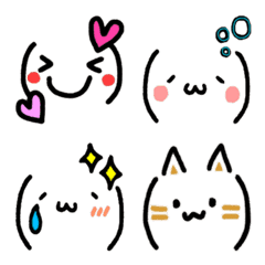 [LINE絵文字] 大人かわいい顔文字＆絵文字②の画像