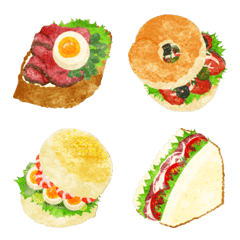 [LINE絵文字] いろいろサンドイッチの絵文字 その2の画像